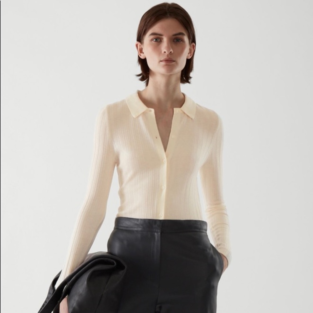 COS Merino Wool Cardigan Top NWT